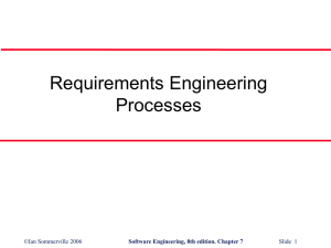 Requirements Engineering Processes ©Ian Sommerville 2006 Slide  1