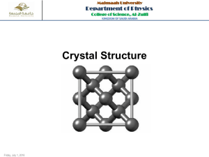 3- Crystal Structure and Miller Indices