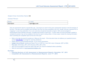 LAC Focal Outcome Assessment Report - CTE  2015-2016 Contact Person: