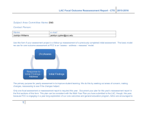 LAC Focal Outcome Reassessment Report - CTE  2015-2016 Contact Person: