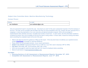 LAC Focal Outcome Assessment Report - CTE Contact Person
