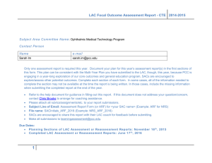 LAC Focal Outcome Assessment Report - CTE  2014-2015 Contact Person