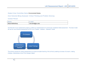 LAC Reassessment Report - LDC  2015-2016