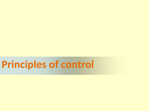 Principles of control