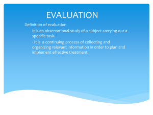 Evaluation in pediatric