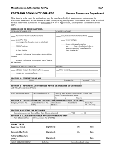 Map - Miscellaneous Authorization for Pay Form