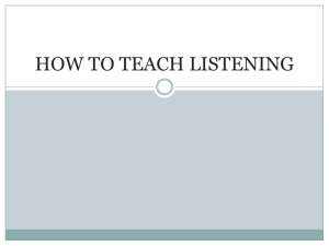 How to Teach Listening 1