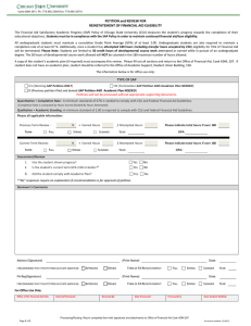 SAP Petition and Review for Reinstatement of Financial Aid Eligibility Form