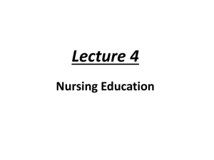 Lecture 4 Nursing Education