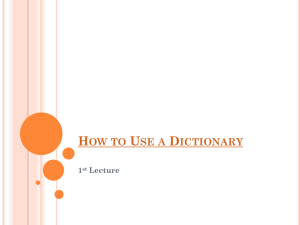 (Translation)How to use a dictionary - 1st lecture