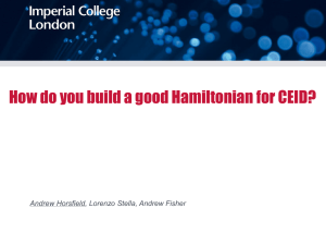 How do you build a good Hamiltonian for CEID?