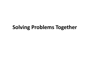 Solving Problems Together