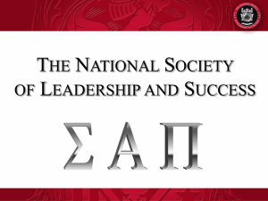 National Society of Leadership and Success PowerPoint
