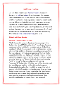 Acid-base reaction