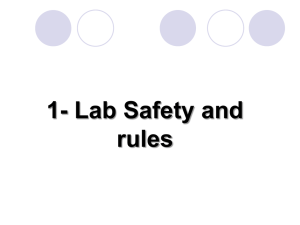 1- Lab Safety and rules