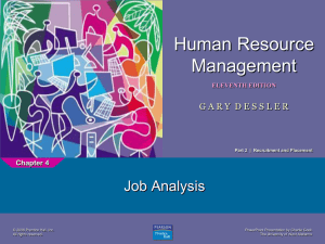 Human Resource Management Job Analysis 1