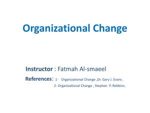 organizational change