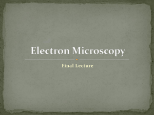 Electron microscopy final lecture