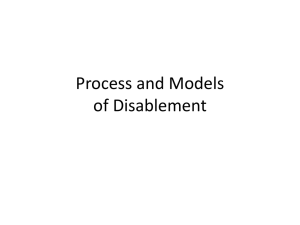 Process and Models of Disablement
