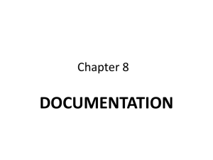 DOCUMENTATION Chapter 8