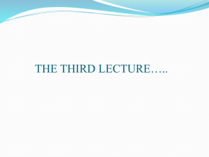 THE THIRD LECTURE…..