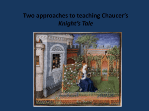 Teaching the Knight’s Tale