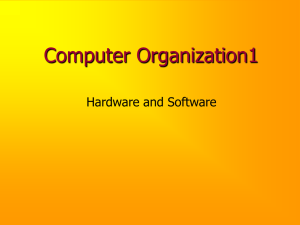 Computer Organization1 Hardware and Software