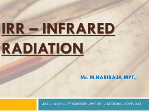 IRR – INFRARED RADIATION Mr. M.HARIRAJA MPT., 1435 – 1436H – 1