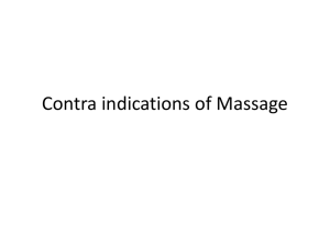 Contra indications of Massage