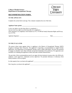 Recommendation Form (download Word document)
