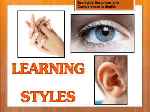Strategies, Resources and Competences in English
