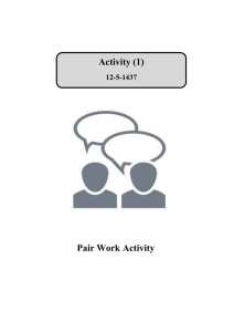 Activity (1)  Pair Work Activity 12-5-1437