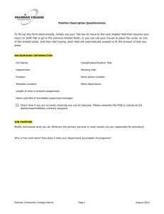 Position Description Questionnaire (PDQ) Form
