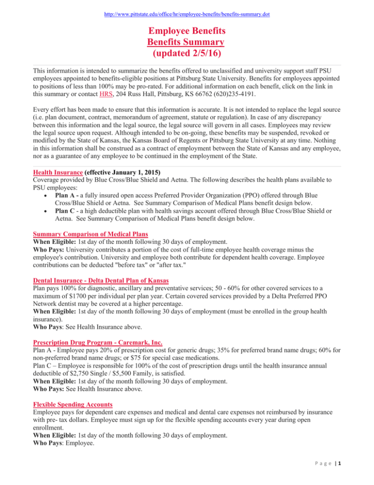Benefits Summary
