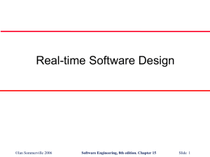 Real-time Software Design ©Ian Sommerville 2006 Slide  1