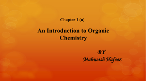 An Introduction to Organic Chemistry BY Mahwash Hafeez