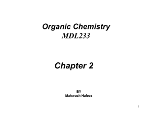 Chapter 2 Organic Chemistry MDL233 BY