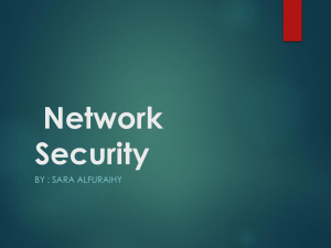 Network Security BY : SARA ALFURAIHY