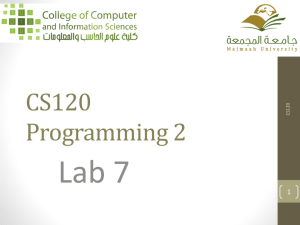 Lab 7 CS120 Programming 2 1