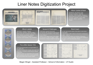 Liner Notes Digitization Project Album Jacket &amp; Book