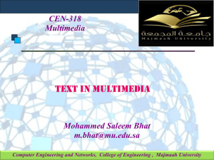 TEXT IN MULTIMEDIA