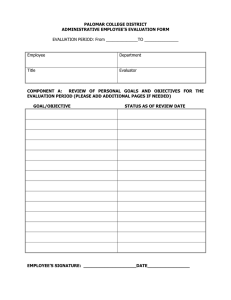 Administrative Employee Evaluation Form