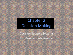 Chapter 2 Decision Making Decision Support Systems For Business Intelligence