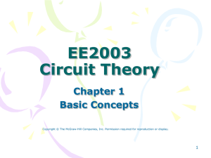 EE2003 Circuit Theory Chapter 1 Basic Concepts