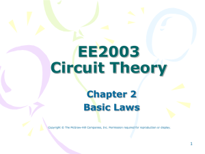 EE2003 Circuit Theory Chapter 2 Basic Laws