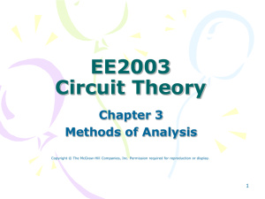 EE2003 Circuit Theory Chapter 3 Methods of Analysis