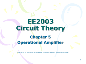 EE2003 Circuit Theory Chapter 5 Operational Amplifier