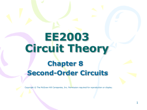 EE2003 Circuit Theory Chapter 8 Second-Order Circuits