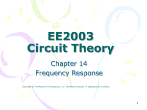 EE2003 Circuit Theory Chapter 14 Frequency Response