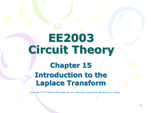 EE2003 Circuit Theory Chapter 15 Introduction to the